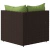 vidaXL Patio Corner Sofa Brown PE rattan Medium Adjustable Feet