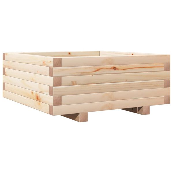 vidaXL Garden Planter Natural Wood Solid Pinewood (untreated) Medium