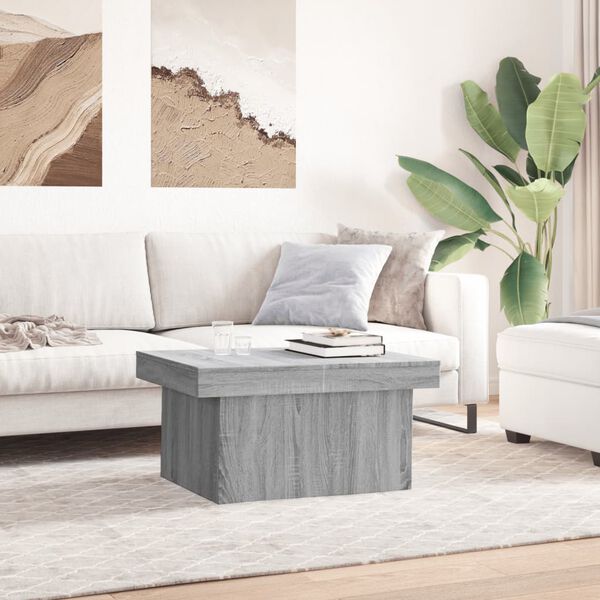 vidaXL Coffee Table Grey Sonoma Engineered Wood Medium Coffee Table