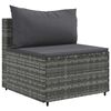 vidaXL Patio Sofa Set Set of 8 Grey PE rattan Large