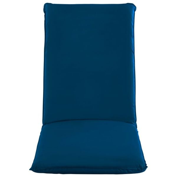 vidaXL Foldable Sunlounger Oxford Fabric Navy Blue