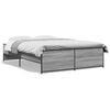 vidaXL Bed Frame Gray Sonoma Engineered wood, Steel Full Durable