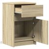 vidaXL Bedside Cabinet Set of 2 Sonoma Oak Engineered Wood Standard