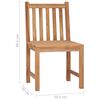 vidaXL Patio Chair Set of 2 Red Solid Teak Wood Standard Durable