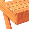 vidaXL Picnic Table Wax Brown Solid Pine Wood Medium Durable