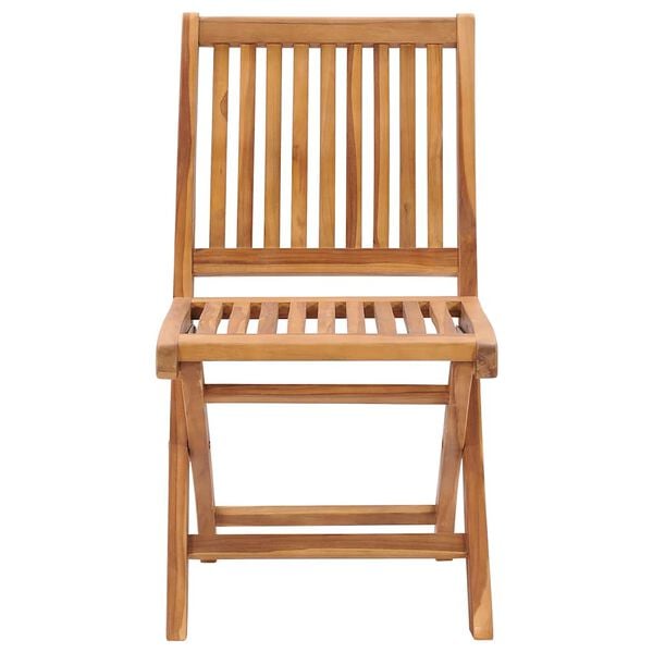 vidaXL Garden Chair Set of 2 Natural Teak Solid teak wood Medium