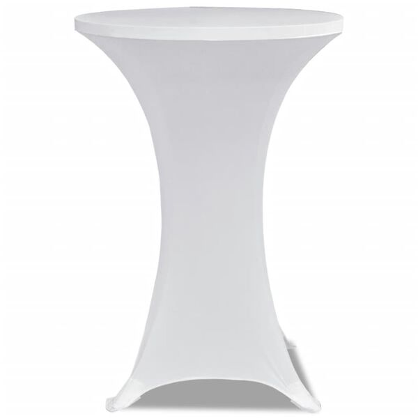 vidaXL Table Cover Set of 2 White Polyester 90%, Elastane 10%