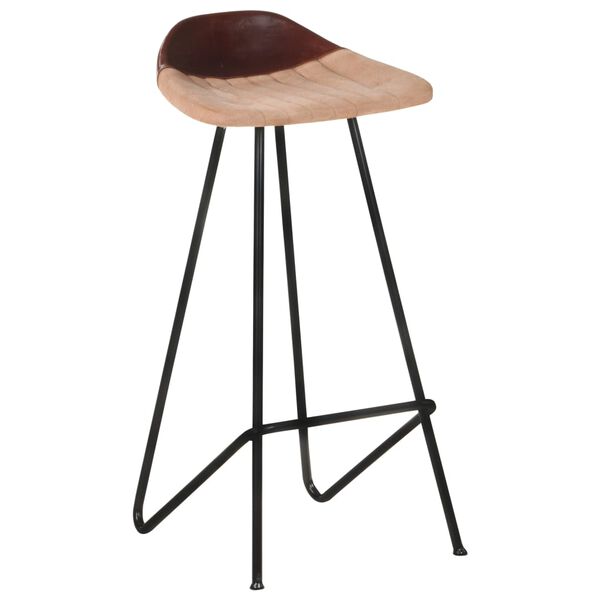 vidaXL Bar Stool Set of 2 Brown