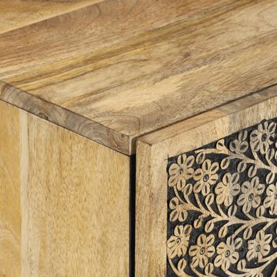 Close-up of wood grain and corner of cabinet with visible joinery
