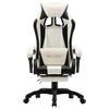 vidaXL Racing Chair Black and White Faux leather (PVC, polyester, cotton)