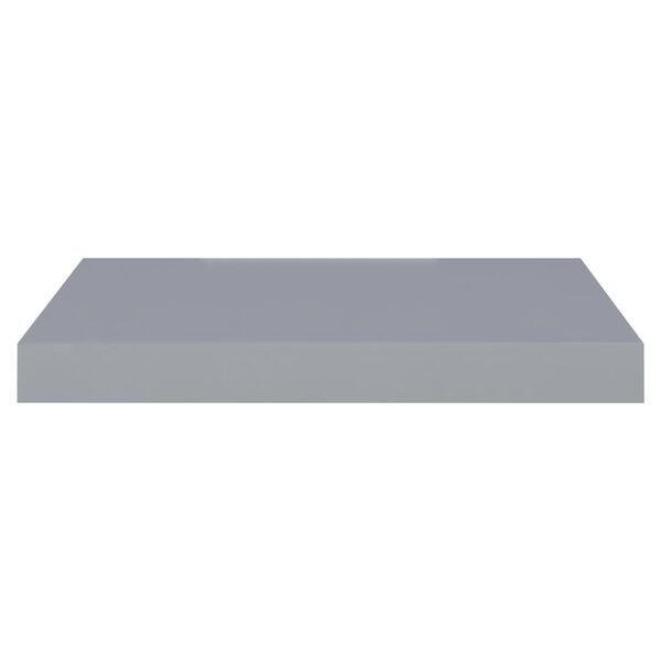 vidaXL Wall Shelf Grey Honeycomb MDF, metal 15.7x9.1x1.5 in Wall Shelf