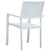vidaXL Garden Chair Set of 4 White Plastic Standard Light Weight