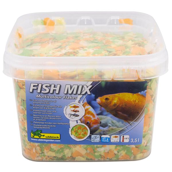 Ubbink Fish Food Green, Orange, Brown, White Wheat flour, Corn Medium