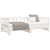 vidaXL Day Bed White Solid pine wood Full