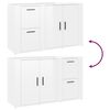 vidaXL Sideboard High gloss white Engineered wood