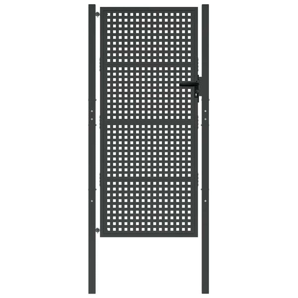 vidaXL Garden Gate Anthracite 39.4x78.7" Steel