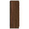 vidaXL Drawer Cabinet Brown Oak Engineered Wood Medium Drawer Cabinet