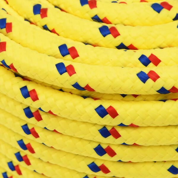 vidaXL Boat Rope Yellow 0.47 " 328.1 ' Polypropylene
