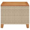 vidaXL Garden Table Beige and Brown PE rattan Medium