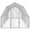 vidaXL Chicken Run Galvanized Steel Large Durable Chicken Run