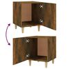 vidaXL Bedside Cabinet Set of 2 Smoked oak Engineered wood Medium