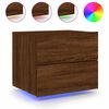 vidaXL Wall-mounted Bedside Cabinet Set of 2 Brown Oak Engineered wood