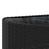 vidaXL Patio Sofa Set Set of 6 Black PE rattan