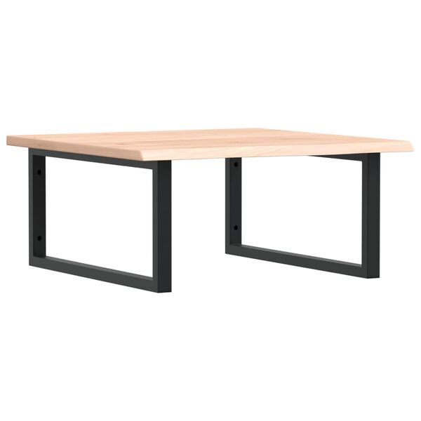 vidaXL Basin Shelf Wall Mounted Steel and Solid Wood Oak