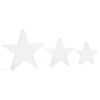 vidaXL Christmas Decoration Stars 3 pcs White Mesh LED Outdoor Indoor