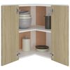 vidaXL Hanging Corner Cabinet Sonoma oak Engineered wood Corner Size