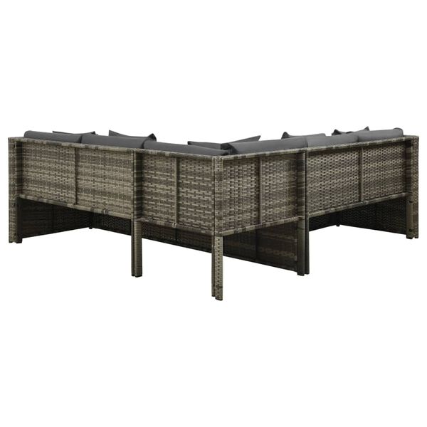 vidaXL Patio Furniture Set Set of 4 Gray