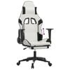 vidaXL Gaming Chair White and Black Faux leather, metal, plywood, foam