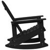 vidaXL Adirondack Rocking Chair Black 92 x 73.5 x 92 cm HDPE
