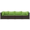 vidaXL Patio Lounge Set Brown and Green