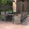 vidaXL Garden Dining Set Grey