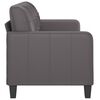 vidaXL 3-seater Sofa Grey Faux leather, metal, textilene Three-Seater