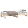 vidaXL Day Bed Natural Wood Solid pine wood Double Pull-Out Day Bed