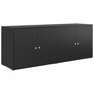 vidaXL Garden Storage Cabinet Black