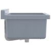 vidaXL Sink Washbasin for Wall Mounting Grey 15.7x15.7x9.4" Resin