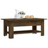 vidaXL Coffee Table Smoked Oak Engineered Wood 40.2 x 21.7 x 16.5 in