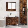 vidaXL Bathroom Furniture Set Smoked oak Engineered wood Standard