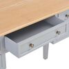 vidaXL Writing Desk Gray MDF 43.1 in length, 17.7 in width, 30.5 in height