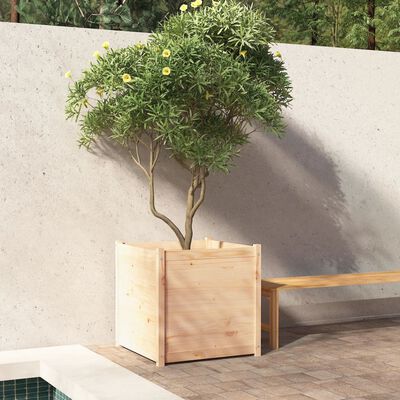 vidaXL Garden Planter 27.6"x27.6"x27.6" Solid Wood Pine