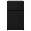 vidaXL Bedside Cabinet Black Engineered wood Standard Bedside Cabinet
