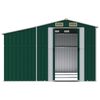 vidaXL Garden Shed Green Galvanized steel, Polypropylene Large