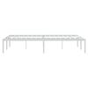 vidaXL Bed Frame White Powder-Coated Steel Small Double Bed Frame