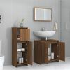 vidaXL Bathroom Furniture Set Brown oak Engineered wood Medium