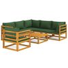 vidaXL Garden Lounge Set Green, Natural Wood