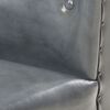 vidaXL Tub Chair Gray Real Leather