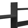 vidaXL Wall Shelf Black 65.9x7.1x26.8" Engineered Wood